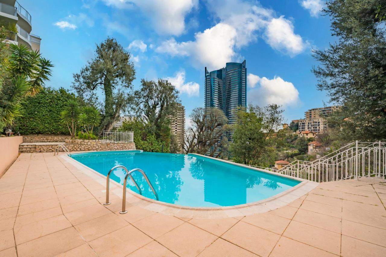Vue Mer & Tour Odeon - Piscine - Parking - Av Beausoleil Exterior foto